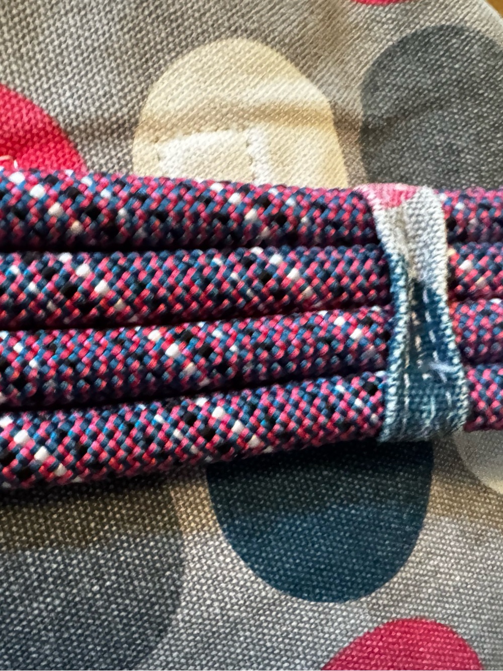Kavu Rope Bag Polka Dots Pink Navy Gray sling backpack - Picture 13 of 16